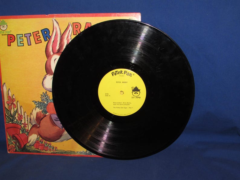 Peter Rabbit 45 Rpm Record PETER RABBIT RECORD 1976 Peter Pan Records Free Shipping - Etsy