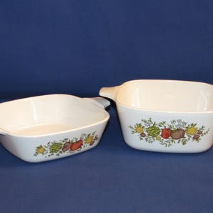 Corning Ware Petite Casseroles Spice of LIfe P-41-B and P-43-B Corningware