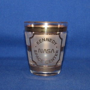 CULVER SHOT GLASS Kennedy Space Center Souvenir Glass