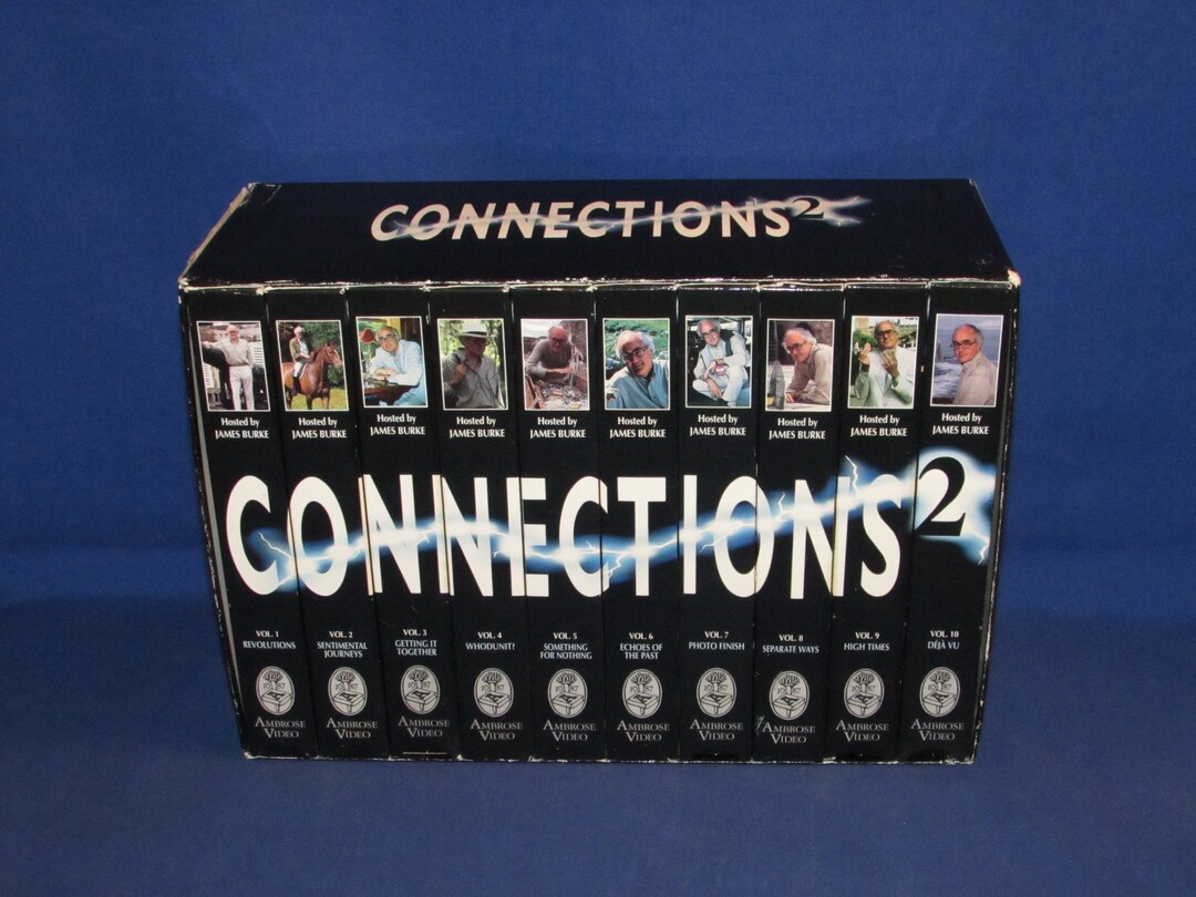 James Burke CONNECTIONS 2 VHS Tapes Set of 10 History Science and