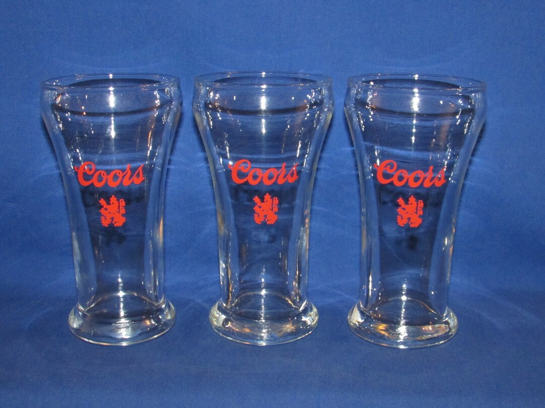 COORS GLASSES Set of 3 Small Six Ounce Size Libbey Breweriania Free