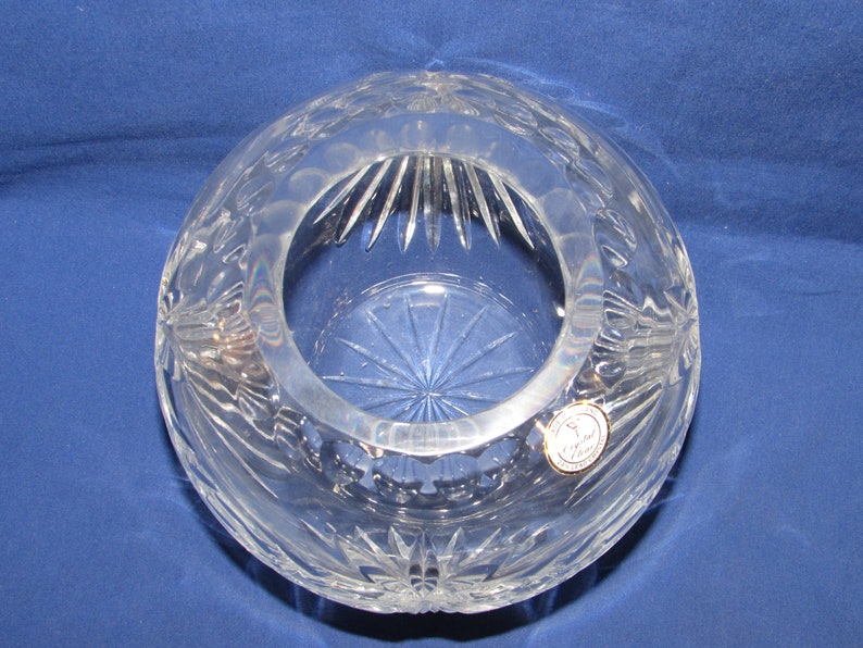 ROSE BOWL Lead Crystal Made in Poland Crystal Clear Free Etsy