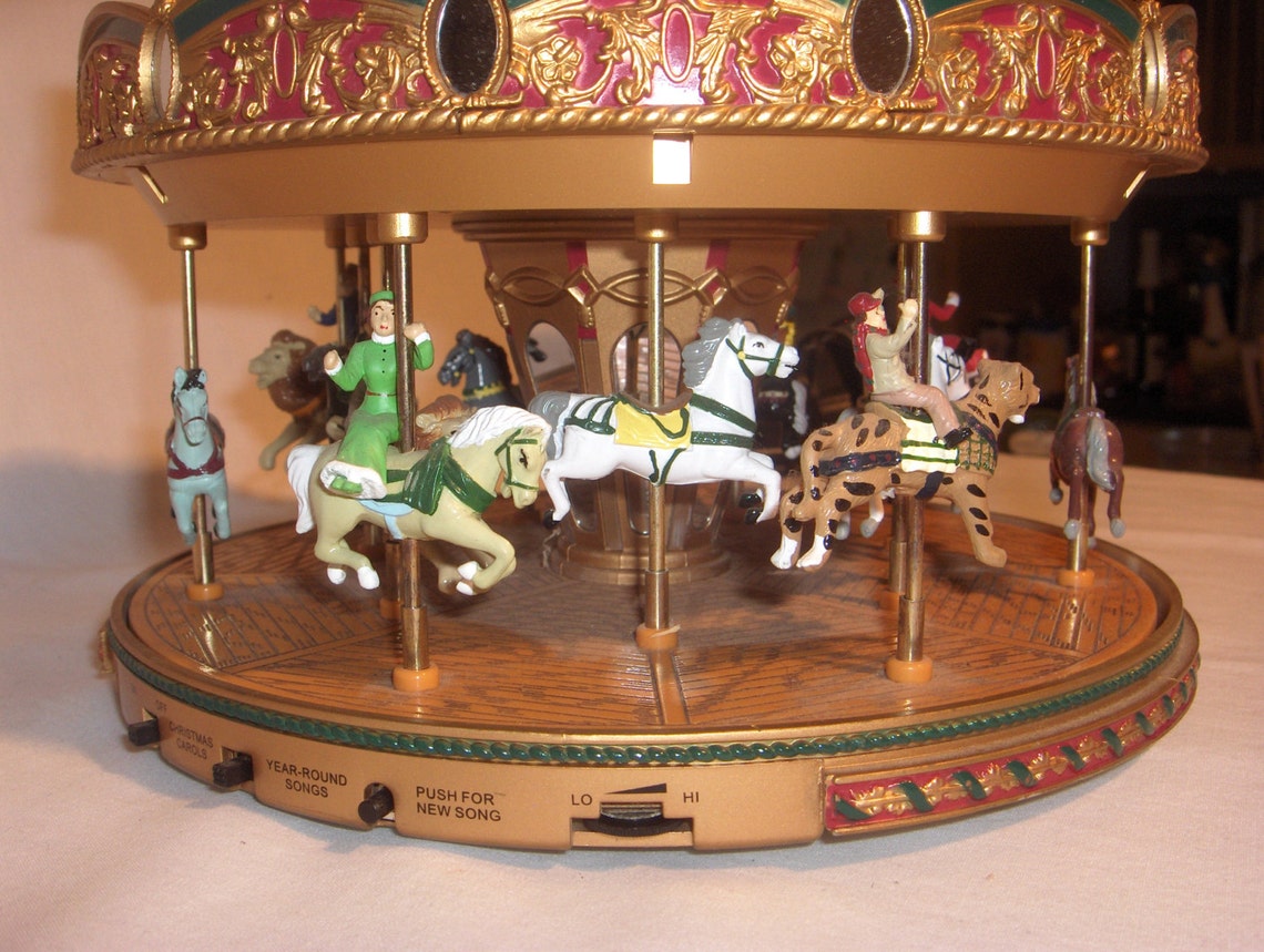 Mr. Christmas MUSICAL CAROUSEL Christmas Carols and Classic Etsy