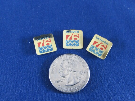 DENVER 76 BUTTONS Set of 3 Tiny Tab Back Free Shi… - image 2