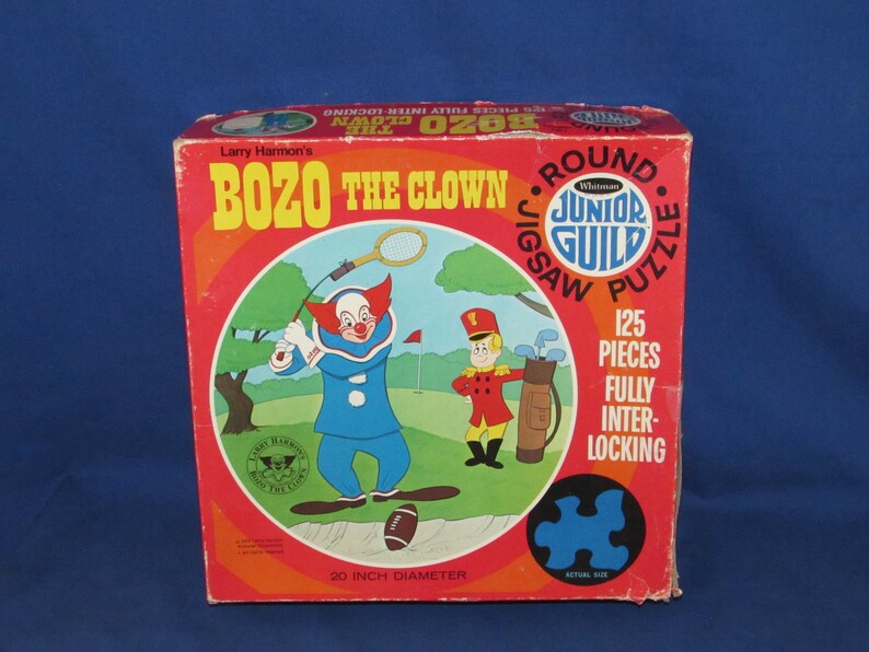 BOZO PUZZLE Whitman Junior Guild 125 Interlocking Pieces - Etsy