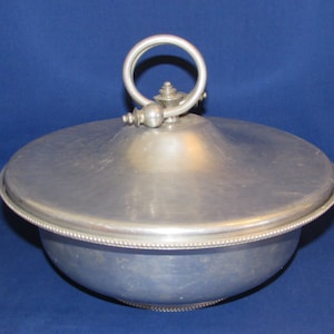 B W BUENILUM Covered Aluminum Bowl 1940s Vintage