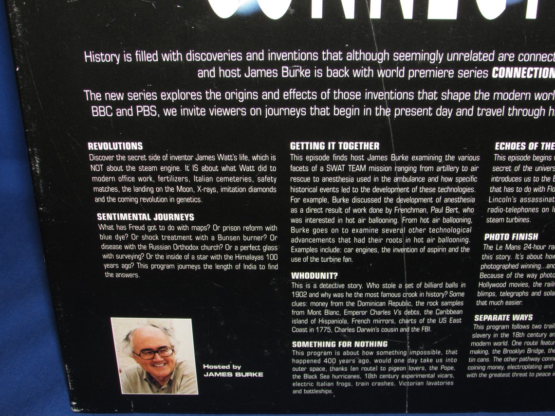 James Burke CONNECTIONS 2 VHS Tapes Set of 10 History Science Etsy