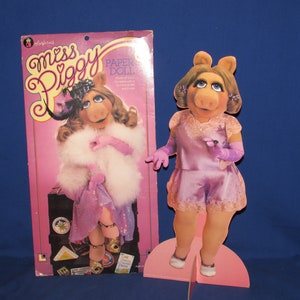 MISS PIGGY Paper Doll 1980 Colorforms Free Shipping