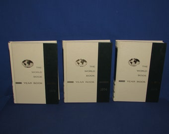 WORLD BOOK Year Books Set of 3 Volumes 1973, 1974, 1975 Free Shipping