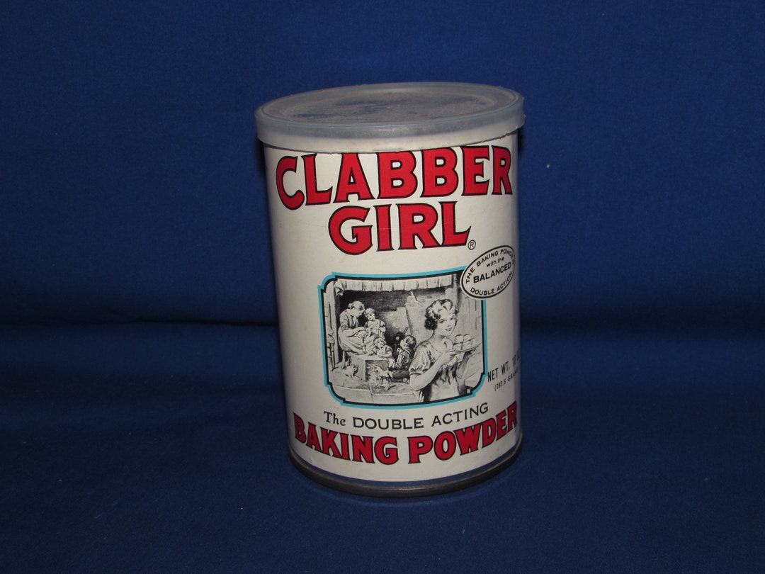 CLABBER GIRL Baking Powder Tin Can Etsy