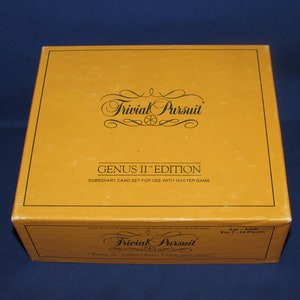 TRIVIAL PURSUIT Game Genus II Cards 1984 Vintage