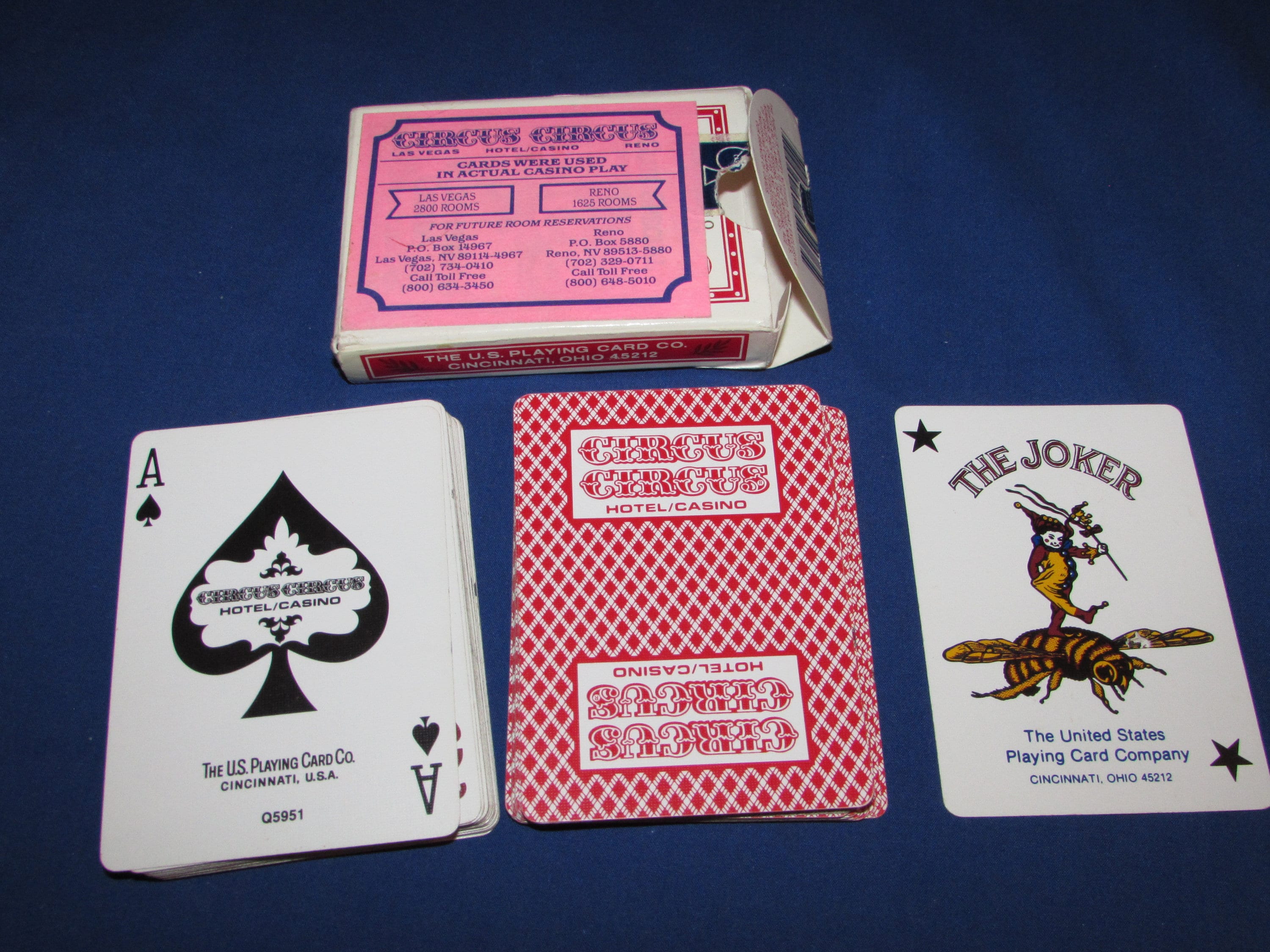 LAS VEGAS STRIP Playing Cards Set of 5 Different Casinos Etsy