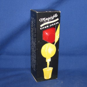 MAGICFLO SIFON Red Jigger in Original Box Barware Vintage Free Shipping