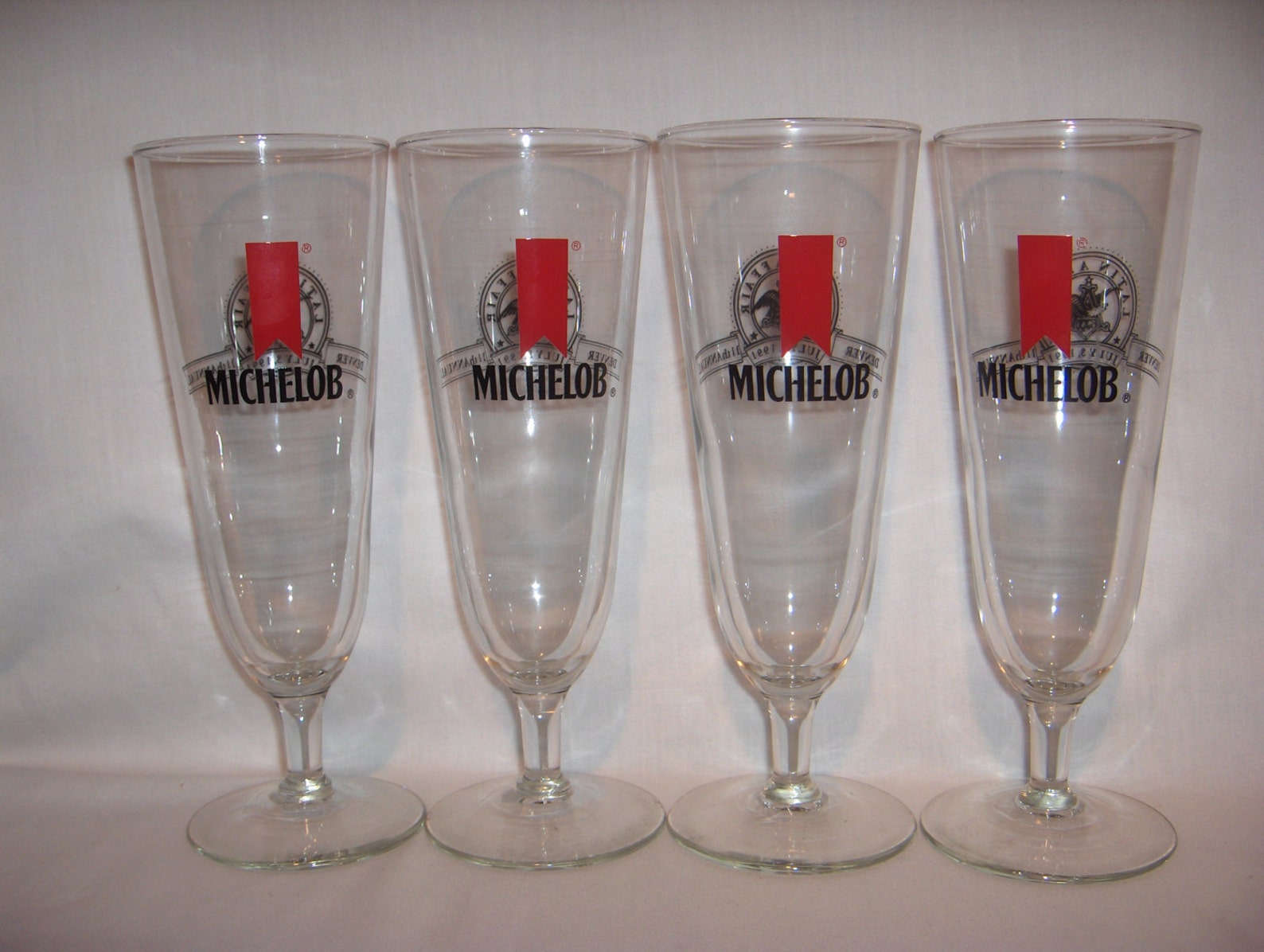 MICHELOB SOUVENIR GLASSES Set of 4 Pilsner Beer Glasses From Etsy