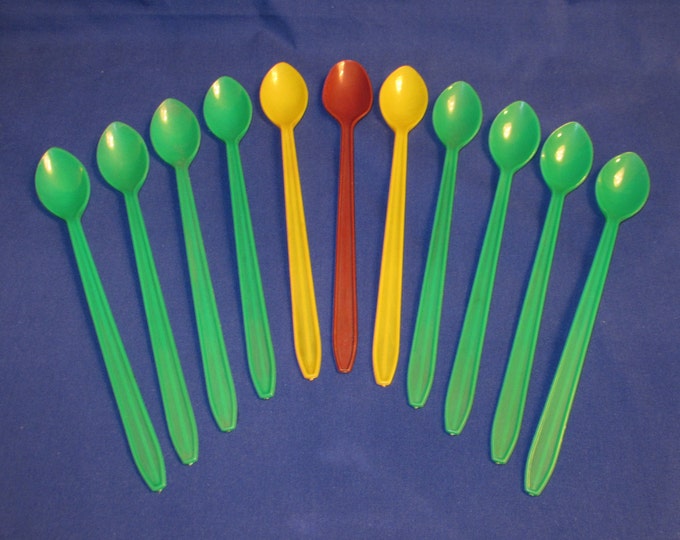 ICED TEA SPOONS Plastic Vintage Teaspoons Free Shipping Etsy