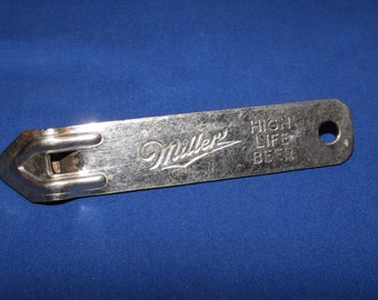 MILLER HIGH LIFE Bottle Opener 1960s Vintage Advertising