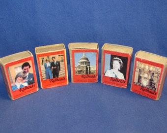 REDHEAD MATCHBOOKS Celebrating Prince Charles and Lady Di’s Wedding Matchbook Collection 1981 Free Shipping