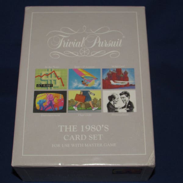 TRIVIAL PURSUIT The 80s Card Set Great Party Game Parker Brothers Vintage