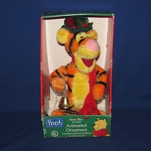 ANIMATED FIGURE TIGGER Santa’s Best 1999 Powered by Mini Light Strings Disneyana Free Shipping