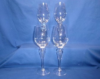 KROSNO WINE GLASSES 1980s Set of 4 Made in Poland Free Shipping