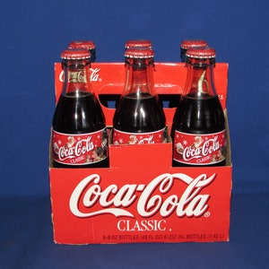 COCA-COLA CHRISTMAS 2002 Six Pack of Bottles and Carton Coke Free Shipping