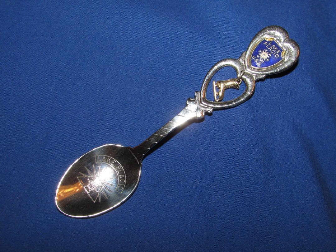 Lake Placid SOUVENIR SPOON 1960s Free Shipping Etsy