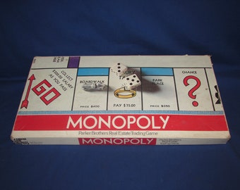 MONOPOLY GAME 1975 Vintage Parker Brothers