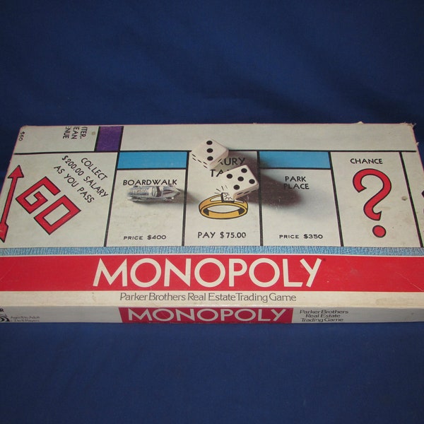 MONOPOLY GAME 1975 Vintage Parker Brothers