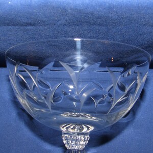 Juego de 5 copas de champán FOSTORIA SPRITE grabadas, década de 1950, envío gratuito imagen 5