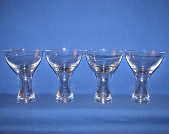 TRIBECA WATER GLASSES Set of 4 Southern Living Bubble Stem Vintage Glassware Free Shipping