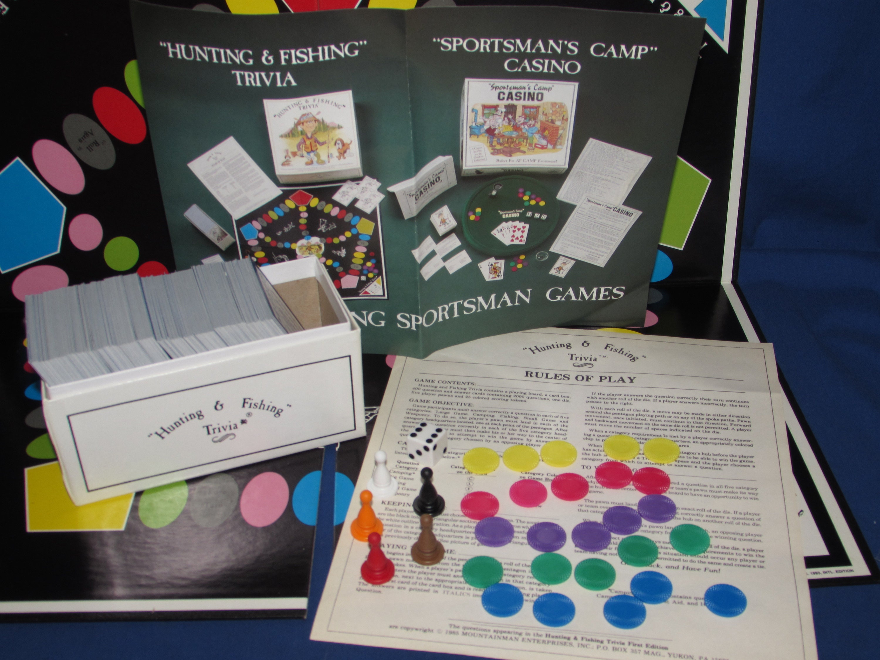 HUNTING AND FISHING Trivia Game 1985 Mountainman Enterprises 