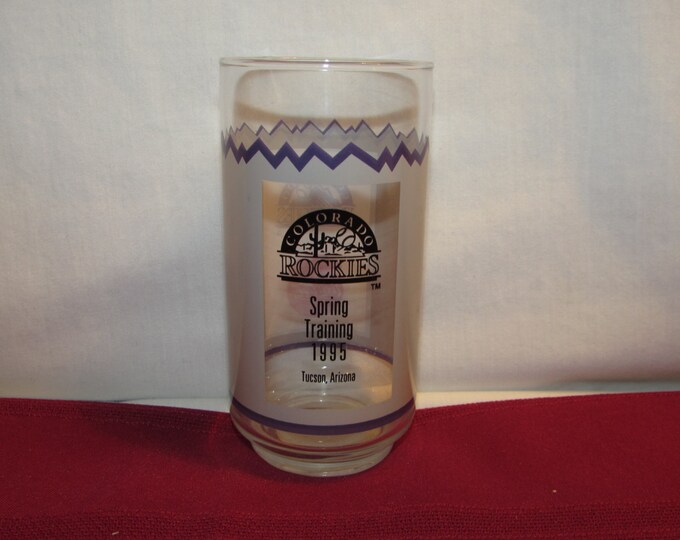 COCACOLA GLASS Rockies Spring Training 1995 Tucson Arizona Vintage Etsy