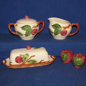 FRANCISCAN APPLE EARTHENWARE 1980s Set of Serving Accessories Made in England Free Shipping