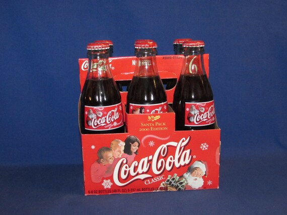 2022 6pack Christmas Bottles Coca-Cola Christmas 2000 6 Pack Free Shipping | Etsy Hong Kong
