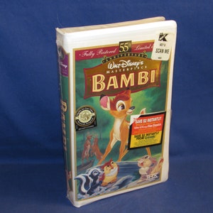 Bambi WALT DISNEY’S Masterpiece VHS 55th Anniversary 1997 New in Plastic Disneyana Free Shipping