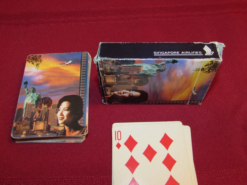 SINGAPORE AIRLINES Playing Cards Free Shipping Etsy Singapore