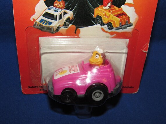 85'McDonaldsFast Macs Pull Back Cars 全4種 Vintage 80s MCDONALDS Fast Macs Happy Meal Pull Back Cars