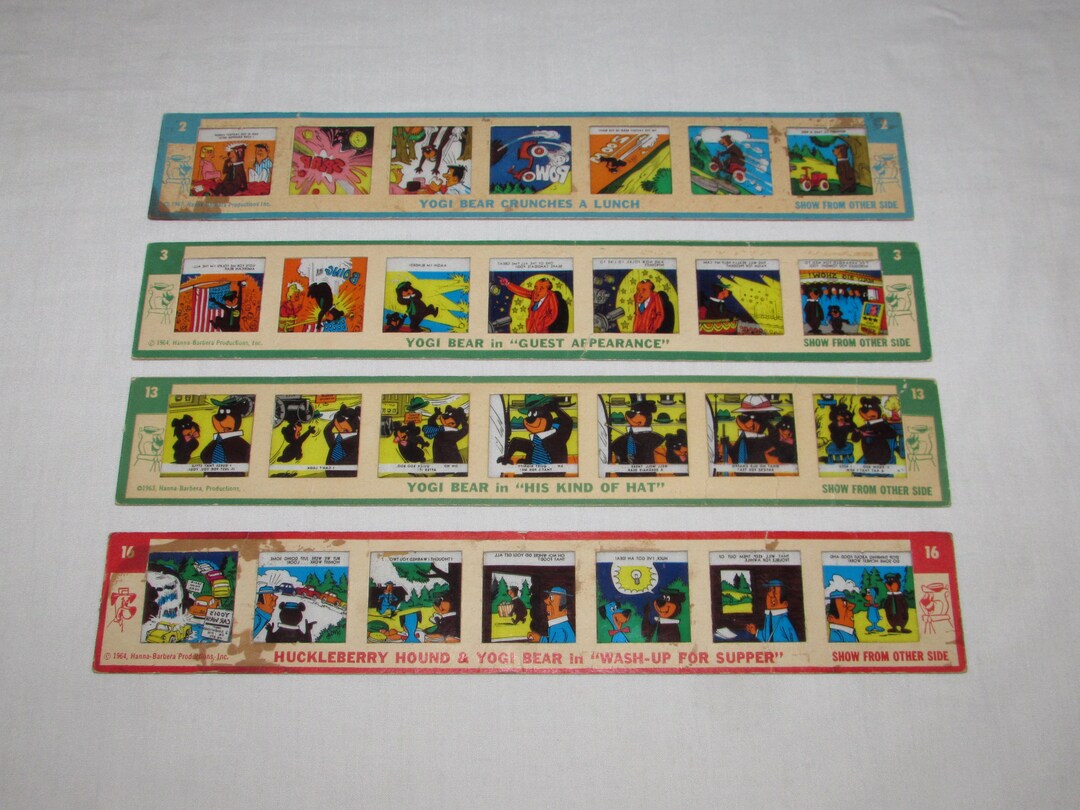 YOGI BEAR Slide Strips for Kenner Give-a-show Projector 1971 Cartoons ...