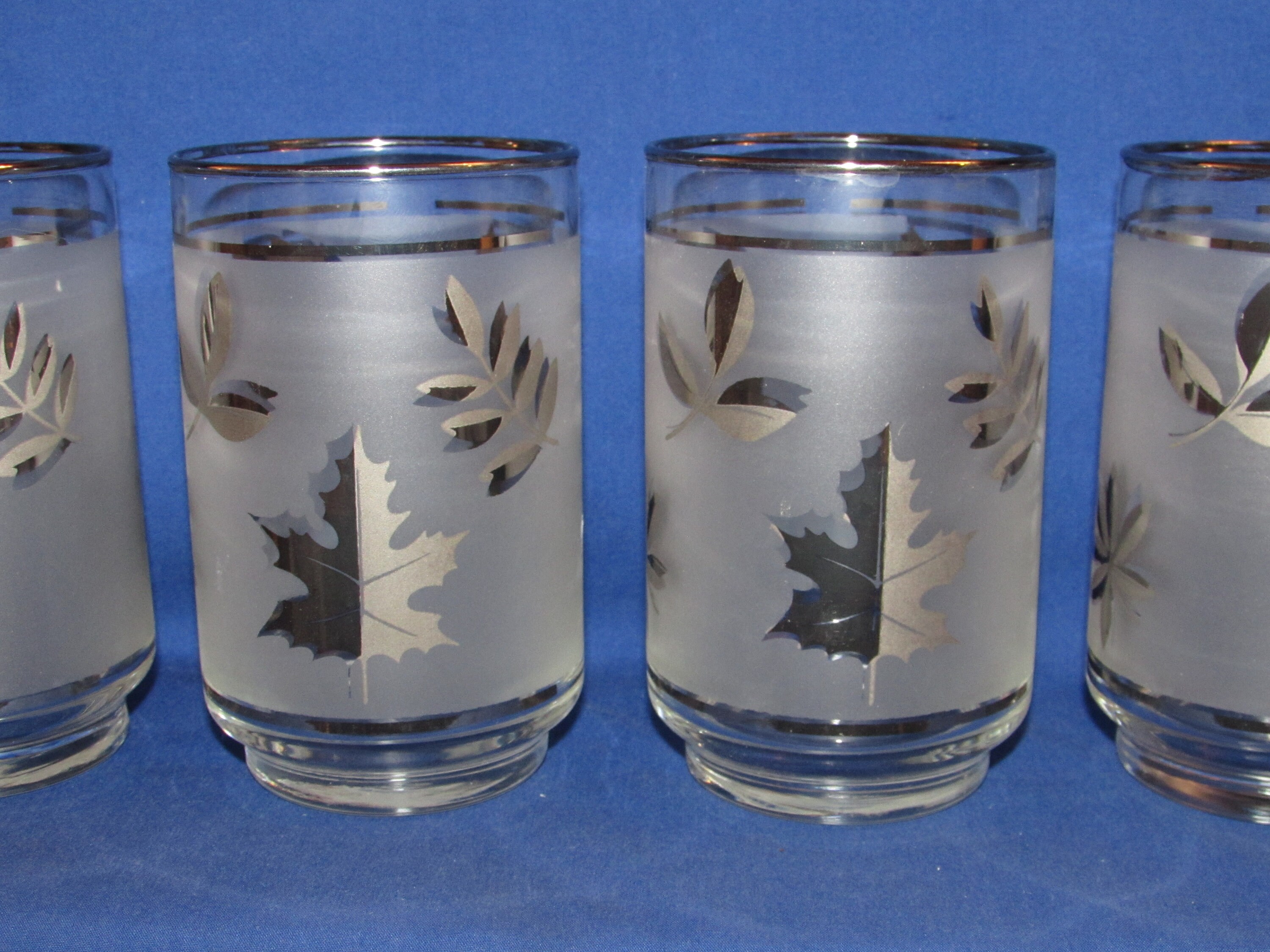 LIBBEY HOSTESS GLASSWARE Silver Foliage Set de 8 Envíos Gratis Etsy