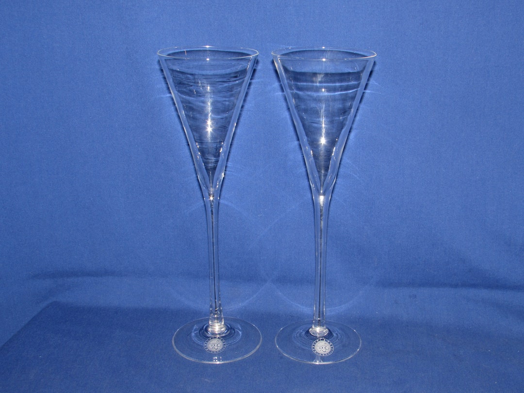 Martini and Rossi Asti New Millenium CHAMPAGNE GLASSES 2000 Set of 2 Etsy