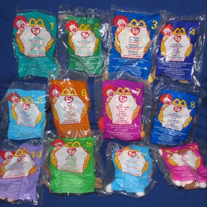 Ty TEENIE BEANIE BABIES 1999 Complete Set of 12 from McDonald&#39;s Happy Meals