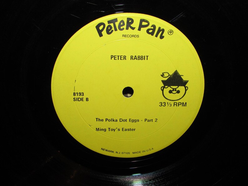 Peter Rabbit 45 Rpm Record PETER RABBIT RECORD 1976 Peter Pan Records Free Shipping - Etsy
