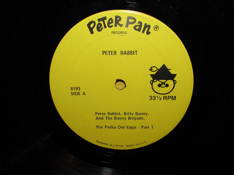 Peter Rabbit 45 Rpm Record PETER RABBIT RECORD 1976 Peter Pan Records Free Shipping - Etsy