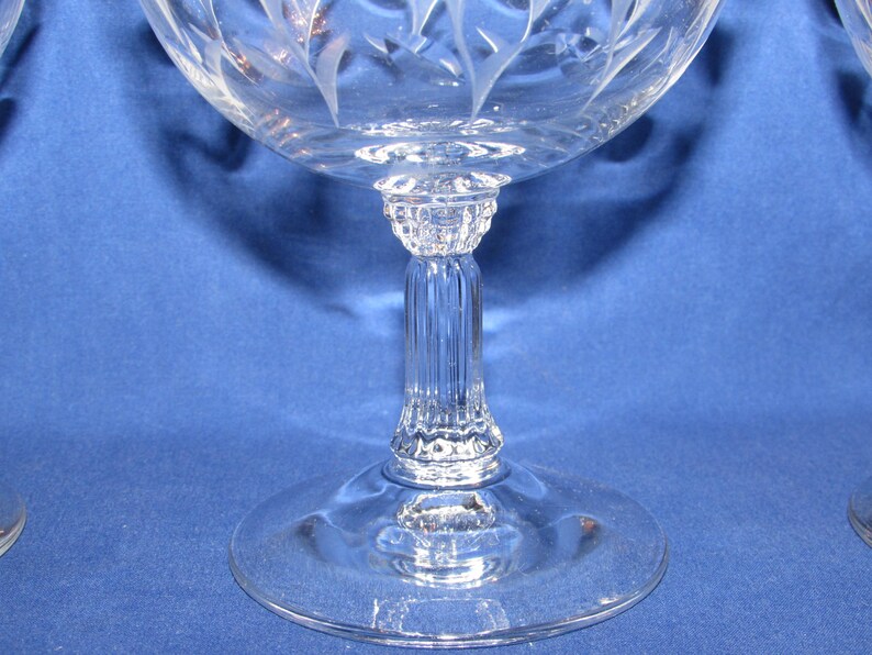 Juego de 5 copas de champán FOSTORIA SPRITE grabadas, década de 1950, envío gratuito imagen 3