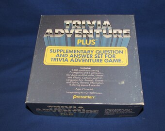 TRIVIA ADVENTURE PLUS Supplemental Question Set 1984 Pressman