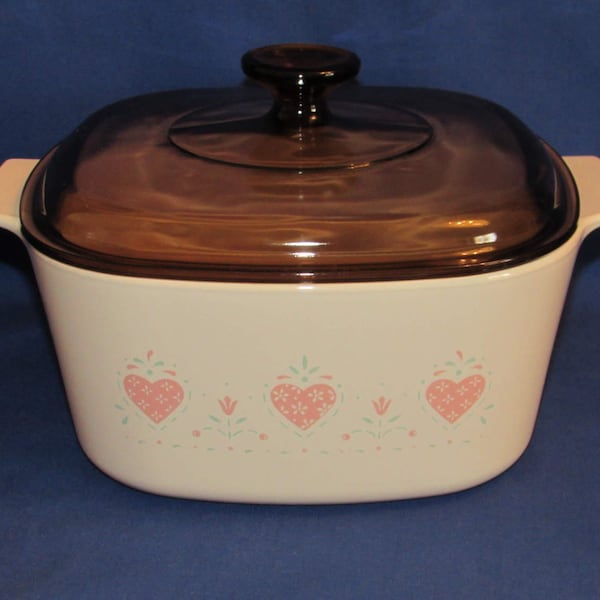 Corning Ware FOREVER YOURS CASSEROLE Dish A-3-B Corningware 3 Quart with Brown Lid Free Shipping