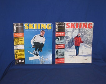 SKIING MAGAZINES 1963 Set of 2 Vintage Free Shipping