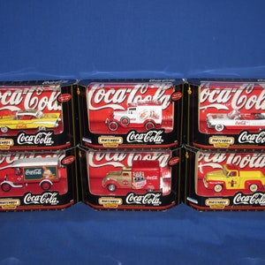 COCA-COLA MATCHBOX Vehicles 1998 Complete Set of 6 New in Box