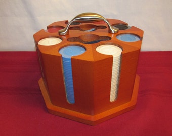 POKER CHIP CADDY with 240 Chips