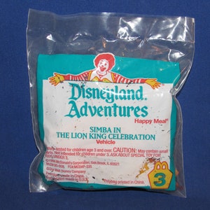 MCDONALD’S SIMBA in Lion King Celebration Vehicle 1994 #3 Disneyana Free Shipping